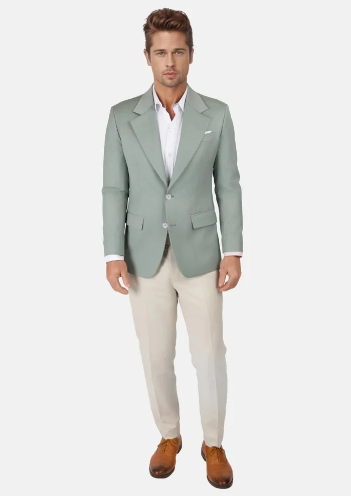 Jade Green Performance Wool Jacket - SARTORO