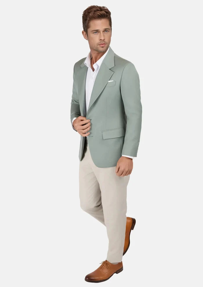 Jade Green Performance Wool Jacket - SARTORO