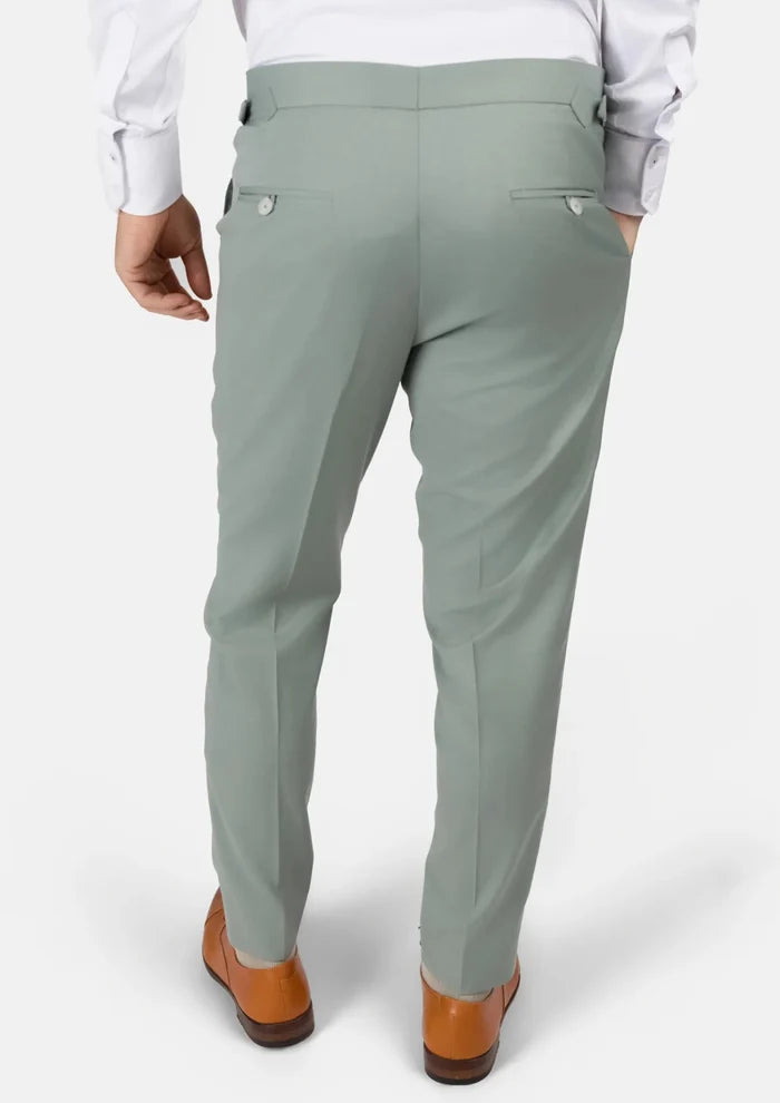 Jade Green Performance Wool Pants - SARTORO