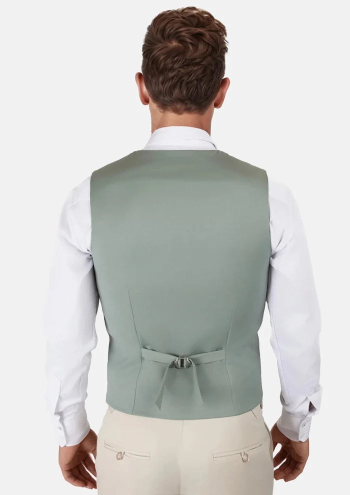 Jade Green Performance Wool Vest - SARTORO