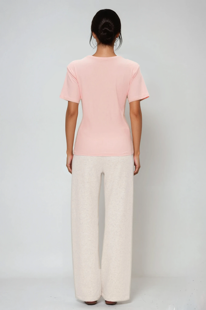 Jemma Ruch Twist T Shirt In Pink