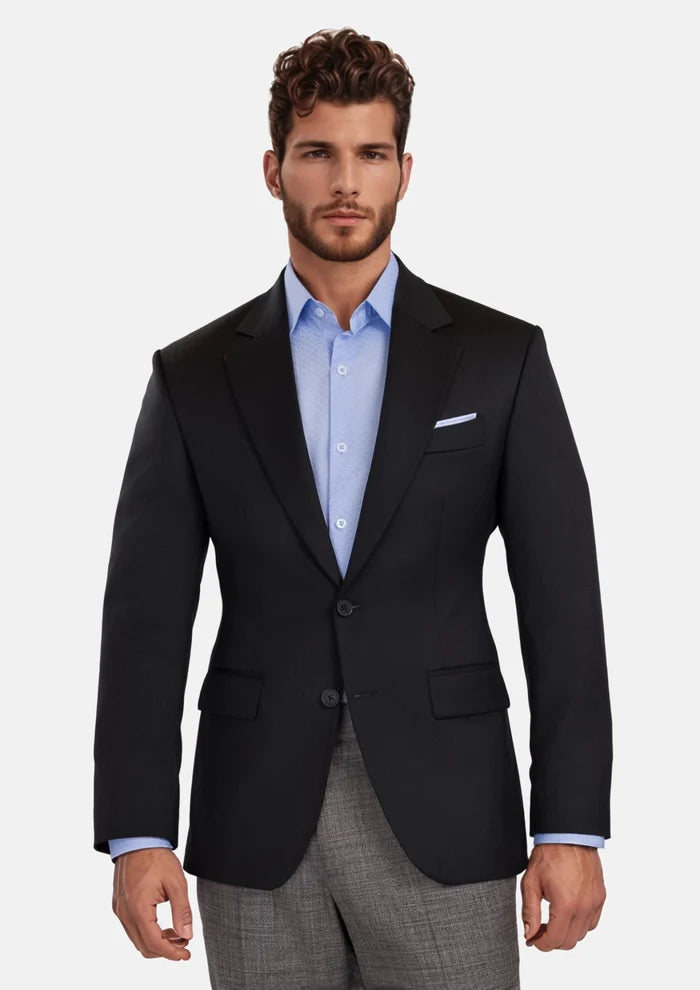 Jet Black Performance Stretch Jacket - SARTORO
