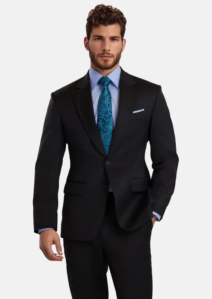 Jet Black Performance Stretch Suit - SARTORO