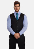 Jet Black Performance Stretch Vest - SARTORO