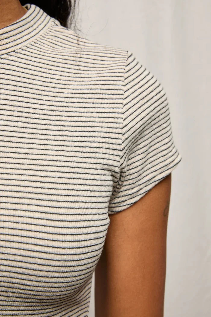 heather black stripe