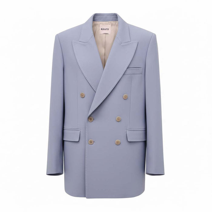 KHAITE BLUE OVERSIZED BLAZER - SIZE 0