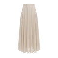 KHAITE CREAM LONG KNIT SKIRT - SIZE M