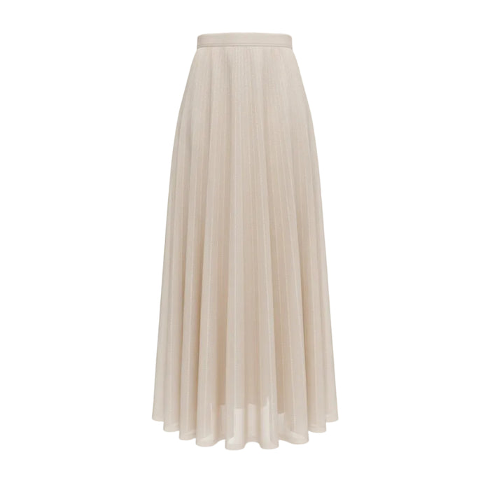 KHAITE CREAM LONG KNIT SKIRT - SIZE M
