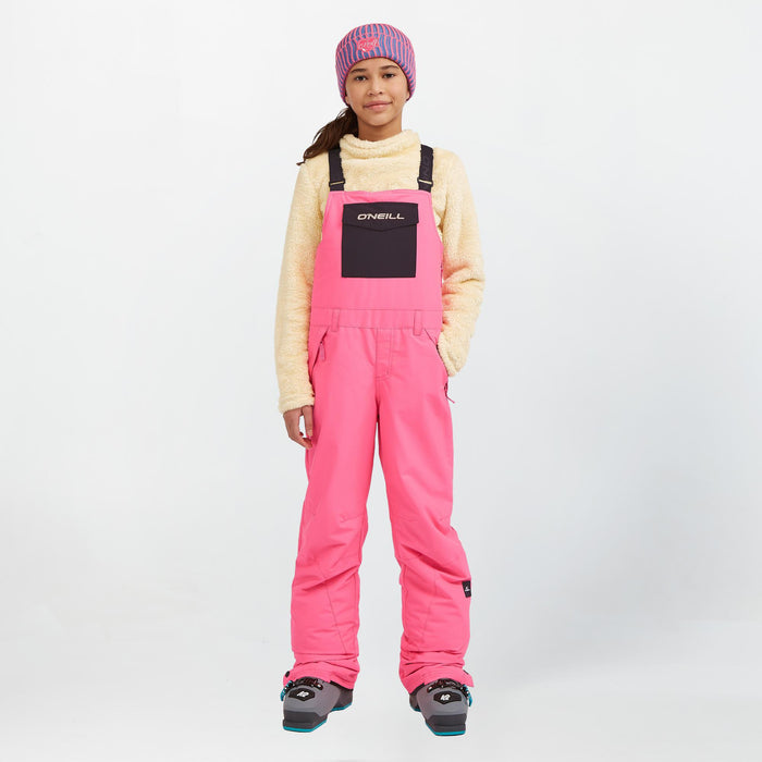 Kid's Bib Pants - Skater Pink Colour Block