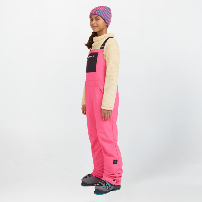 Kid's Bib Pants - Skater Pink Colour Block