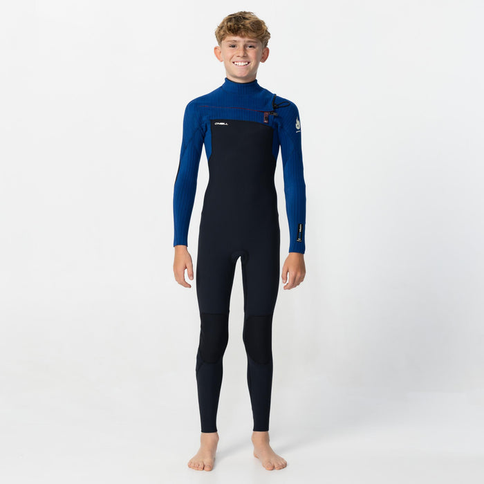 Kid's HyperFire 3/2mm Steamer Chest Zip - Blue