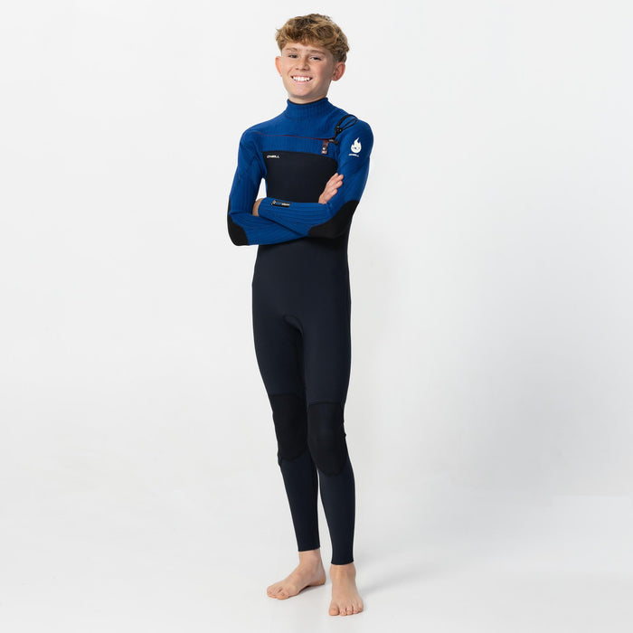 Kid's HyperFire 3/2mm Steamer Chest Zip - Blue