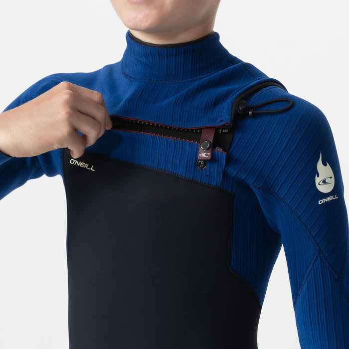 Kid's HyperFire 3/2mm Steamer Chest Zip - Blue