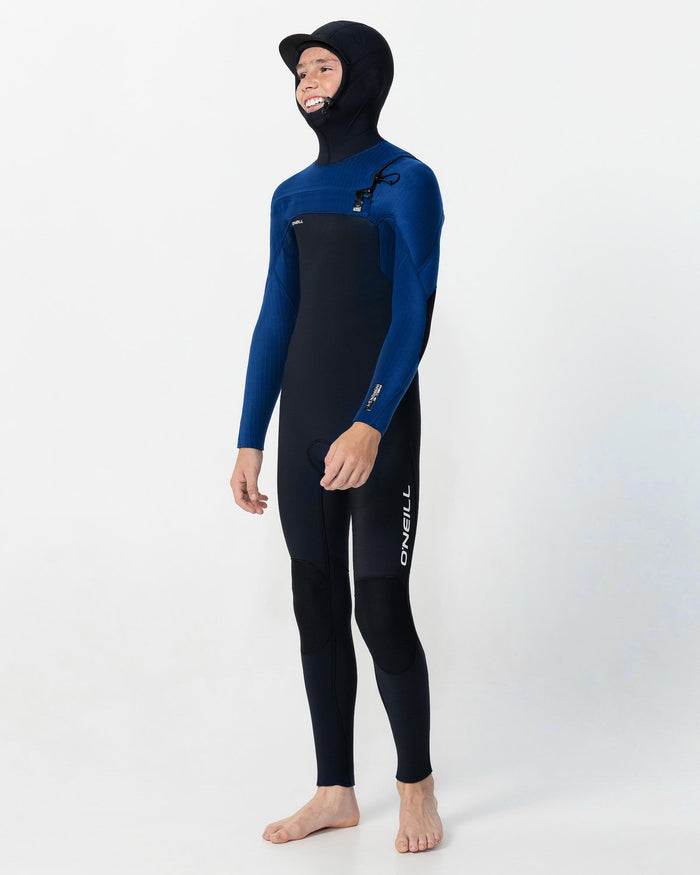 Kid's HyperFreak Hooded 5/4+mm Steamer Chest Zip - Twilight Blue
