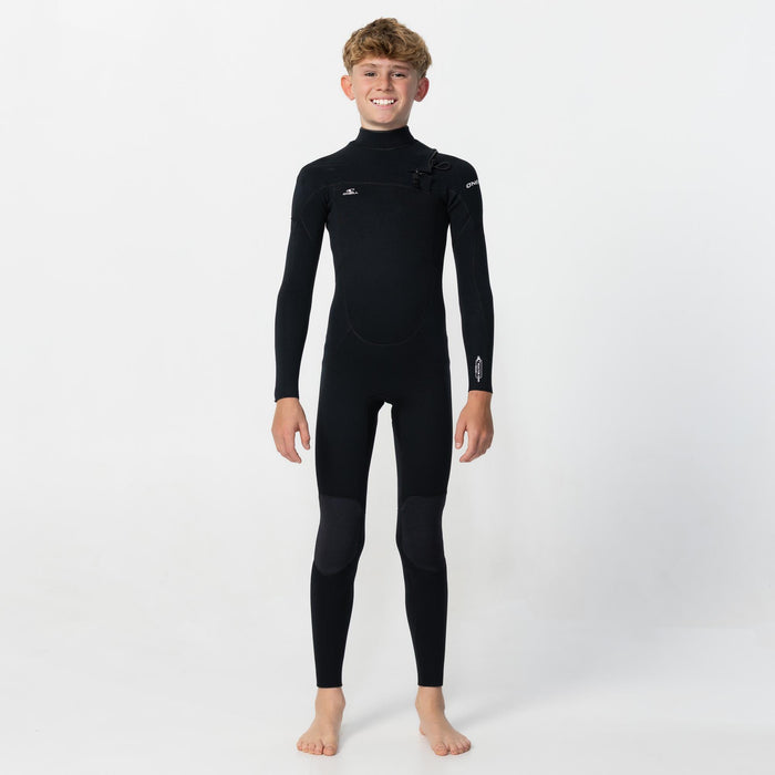 Kid's Reactor GBS 4/3mm Steamer Chest Zip - Black