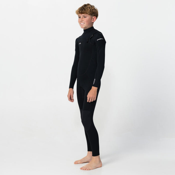 Kid's Reactor GBS 4/3mm Steamer Chest Zip - Black