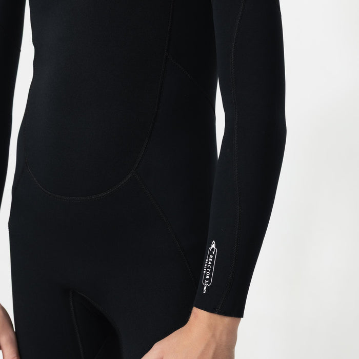 Kid's Reactor GBS 4/3mm Steamer Chest Zip - Black