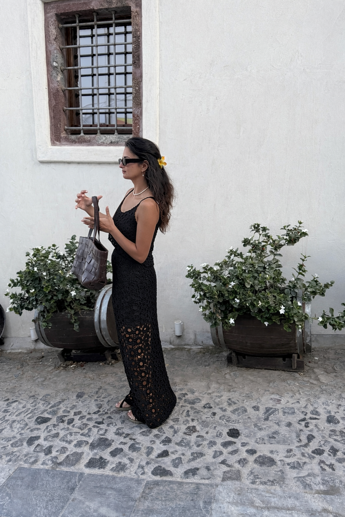 Kiklos Crochet Top Black