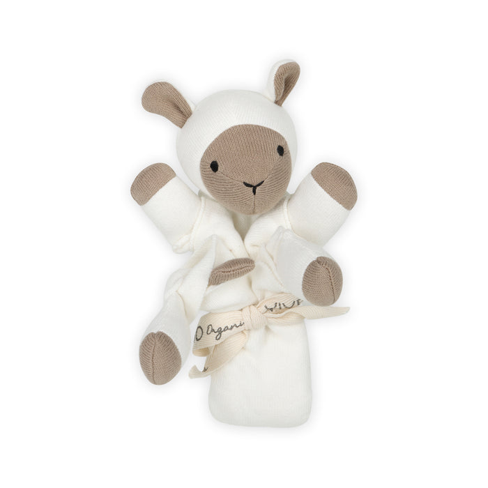 Organic Baby Lovey Security Blanket Cuddle Cloth - Lamb (Viverano)