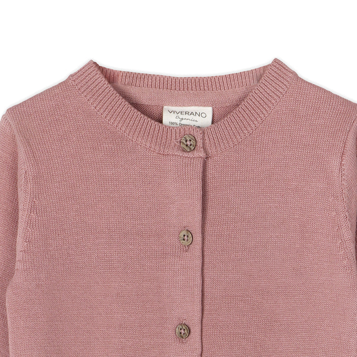 Lamb Jacquard Knit Baby Cardigan Sweater (Organic Cotton)