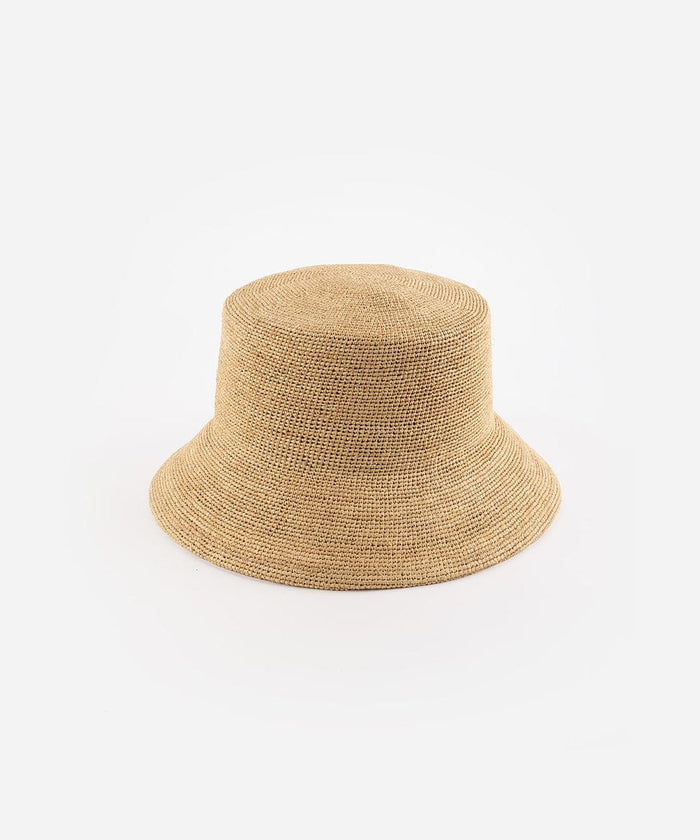 A natural colored packable bucket hat on a white background. #color_natural