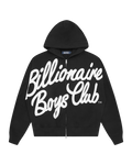 Large Script Logo Zip Through Hood