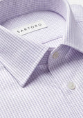Lavender Gridline Shirt - SARTORO