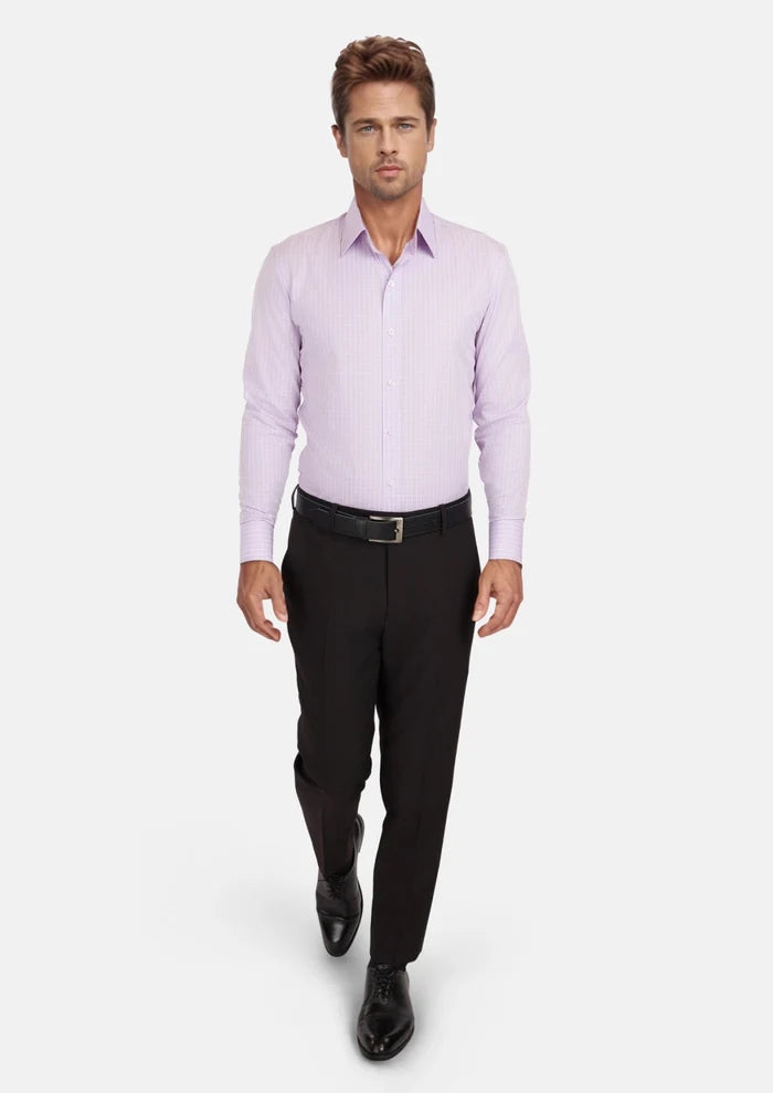 Lavender Plaid Shirt - SARTORO