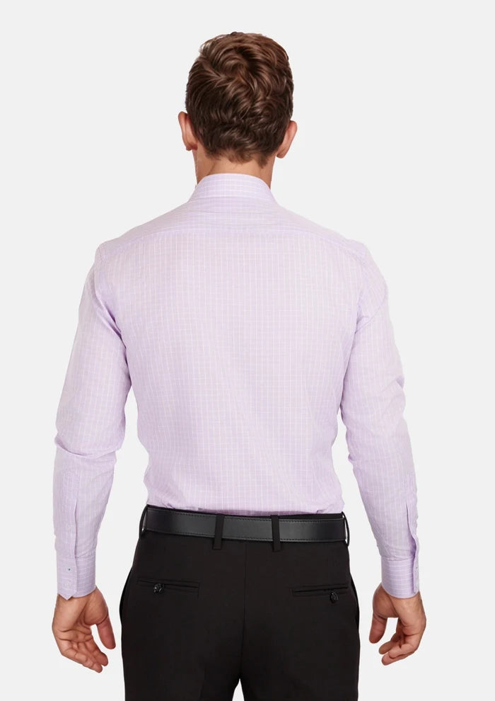 Lavender Plaid Shirt - SARTORO