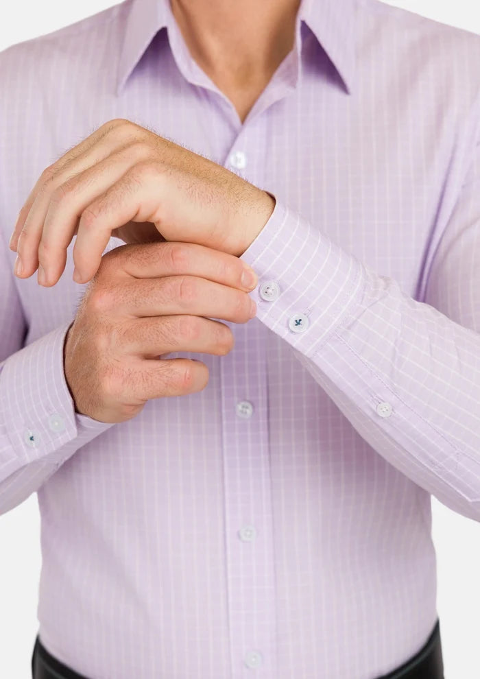 Lavender Plaid Shirt - SARTORO