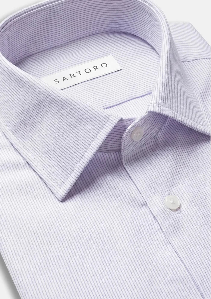 Lavender Stripe Shirt - SARTORO