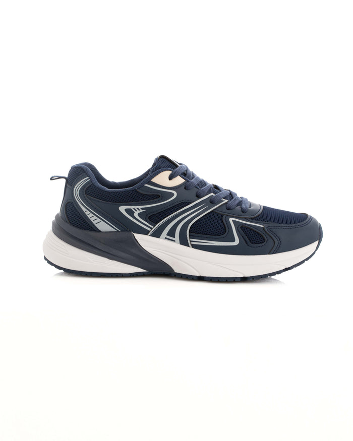 Leather & Mesh Casual Sneakers