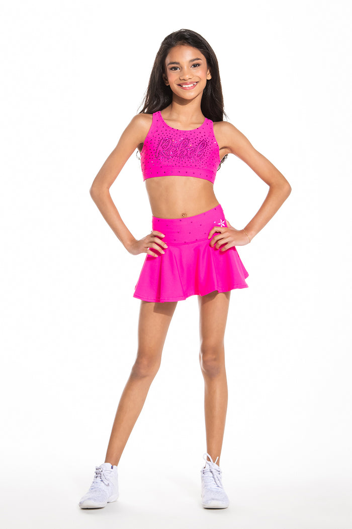Legendary Flouncy Skirt in Raspberry Crystal