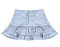 Light Blue Stars Denim Skort