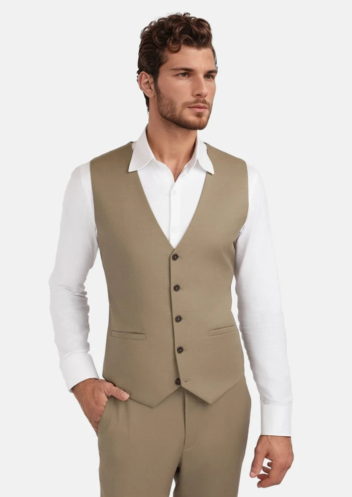 Nobility Light Brown Vest - SARTORO
