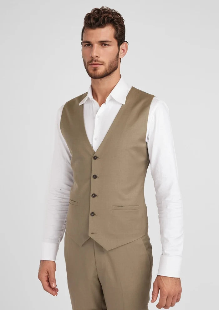 Nobility Light Brown Vest - SARTORO