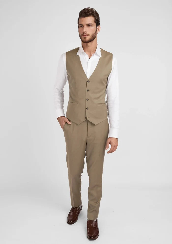 Nobility Light Brown Vest - SARTORO