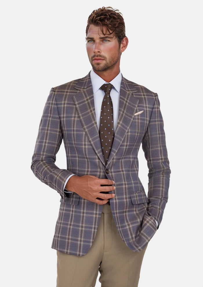 Cincinnati Lilac Checked Bamboo Jacket - SARTORO