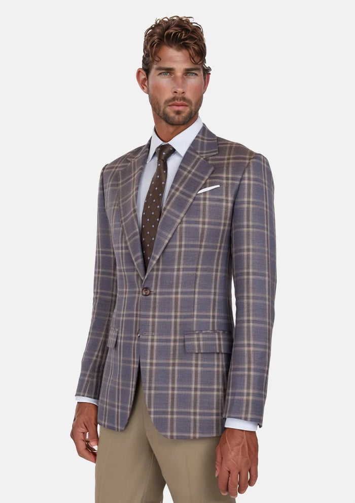 Cincinnati Lilac Checked Bamboo Jacket - SARTORO