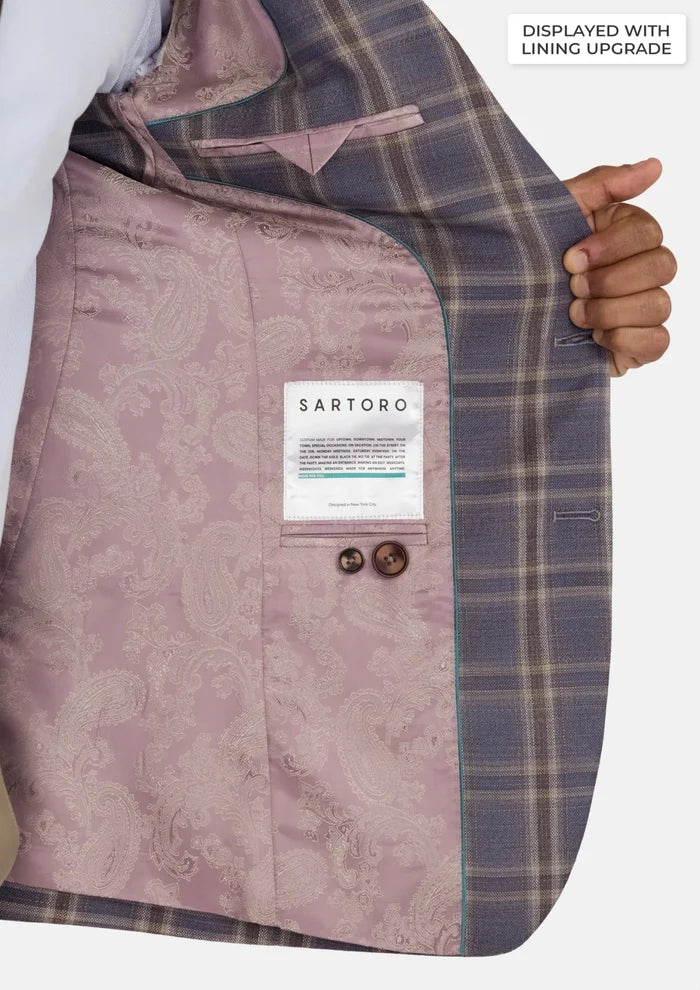 Cincinnati Lilac Checked Bamboo Jacket - SARTORO