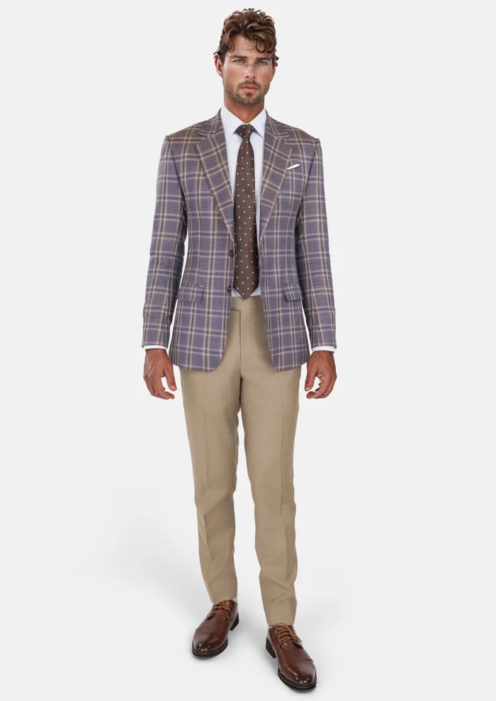 Cincinnati Lilac Checked Bamboo Jacket - SARTORO