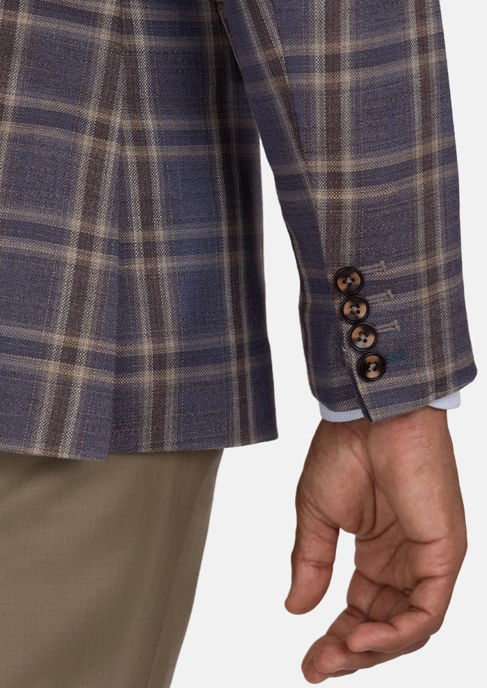 Cincinnati Lilac Checked Bamboo Jacket - SARTORO