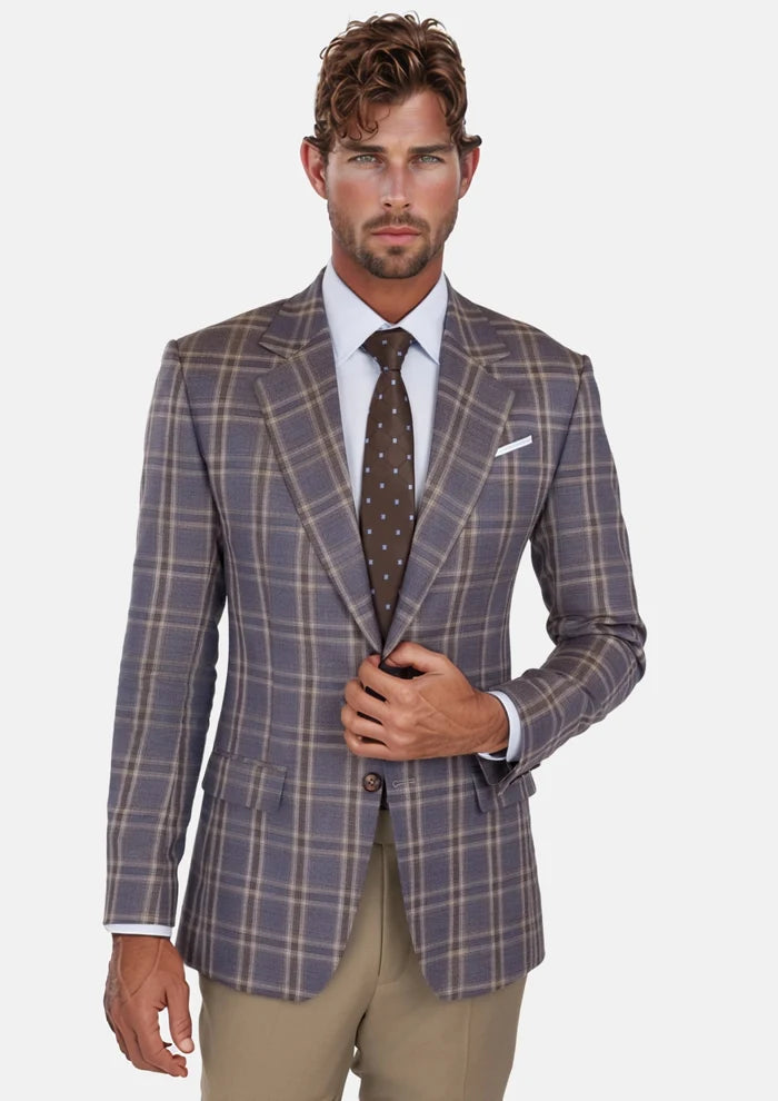Cincinnati Lilac Checked Bamboo Jacket - SARTORO