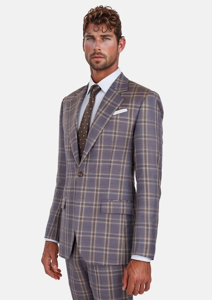 Cincinnati Lilac Checked Bamboo Suit - SARTORO