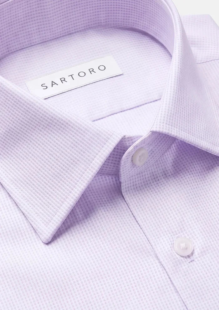 Lilac Dobby Wave Shirt - SARTORO