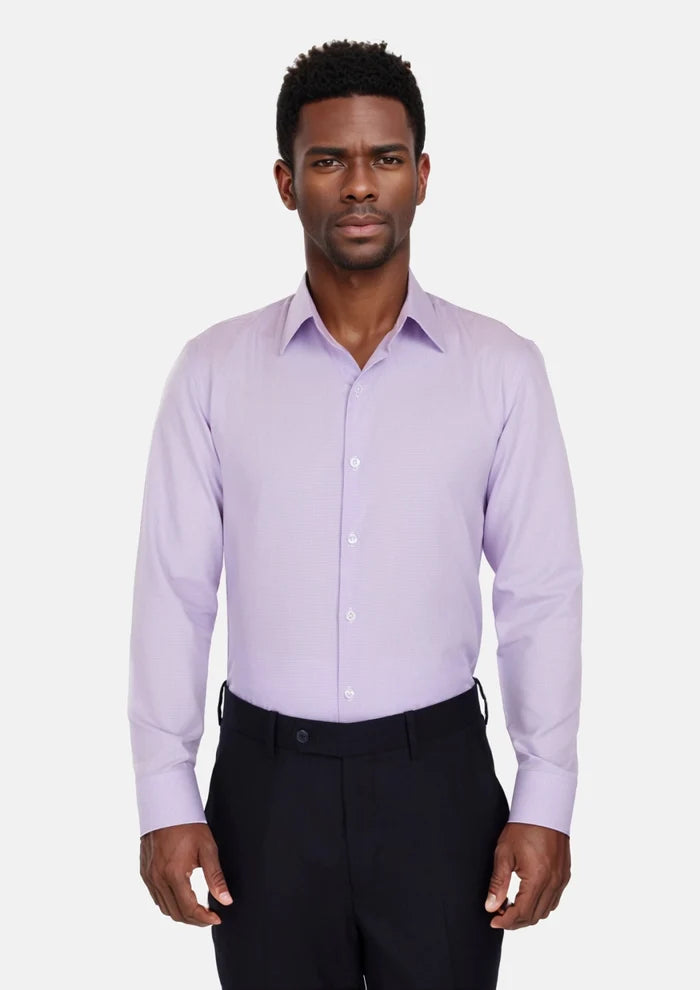 Lilac Micro Houndstooth Shirt - SARTORO