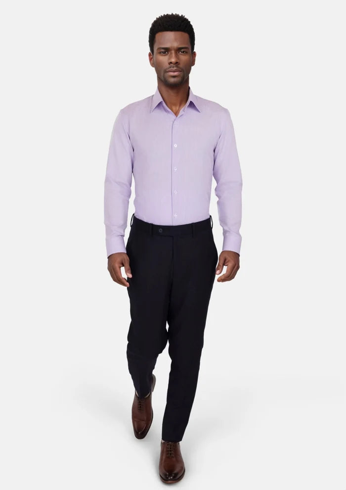 Lilac Micro Houndstooth Shirt - SARTORO