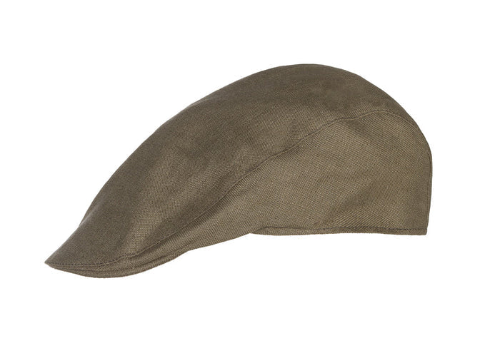 Linen Donegal Touring Cap - Khaki