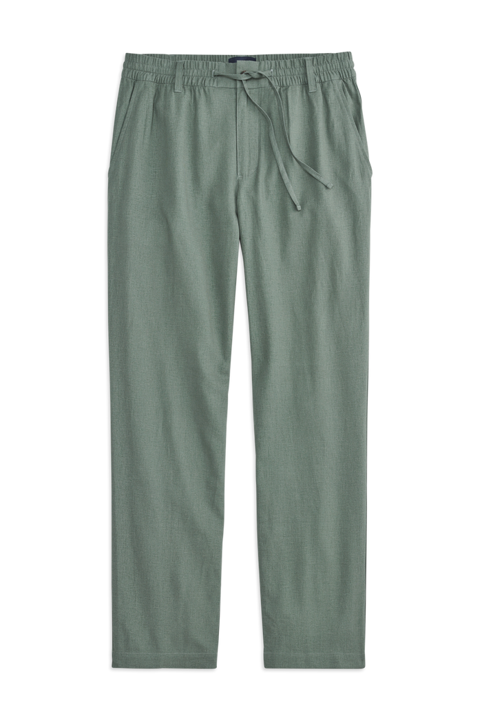 Front view of Linen Drawstring Pant in Cactus