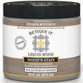 Retique It Liquid Wood Wood'n Stain in Weathered Wood, 16 oz, natural stain for wood finishing and weathered look.